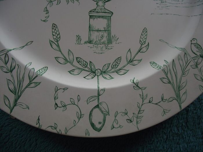 2 X Wedgwood Hand Painted Wooden Chargers - 13" Dia. - Factory Prototypes