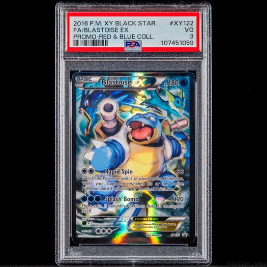 Blastoise EX XY122 PSA 3 Very Good Graded Promo Red & Blue Collection Pokemon Card