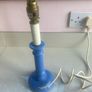 Vintage Marks and Spencer Blue Porcelain Table Lamp Image 3