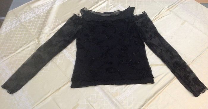 Fabulous Sparkly Designer  Black Top by Manuella  Brizzi of La Perla