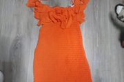 Orange mini dress