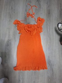 Orange mini dress