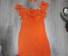 Orange mini dress