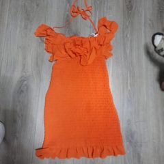 Orange mini dress