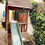 Selwood Olympia Wooden Playhouse, Slide and Climbing Wall Image 2