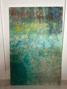 Large abstract green painting
