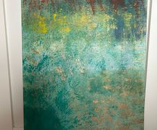 Large abstract green painting