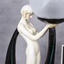 Antique style Light with Sphere Shade Dancer Art Deco Style Image 2