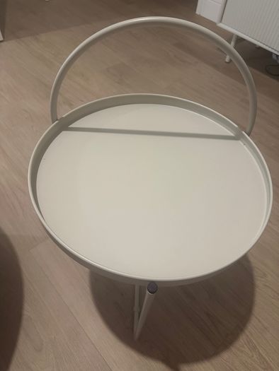 Small Metal Side Table with Handle