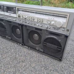 Vintage Sharp Boombox Gf-777z Stereo Double Metal Cassette Monster Ghettoblaster