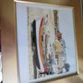 Vintage Algarve Framed Print. Portugal Harbour. Fishing Boats with gold Frame. Image 7