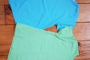 Age 7-8 Blue and Green Teeshirts