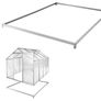 Aluminium Greenhouse Garden Greenhouse Various Models 250 x 185 x 195 cm with Base Image 2