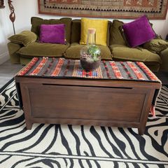 Wooden Blanket Storage Box