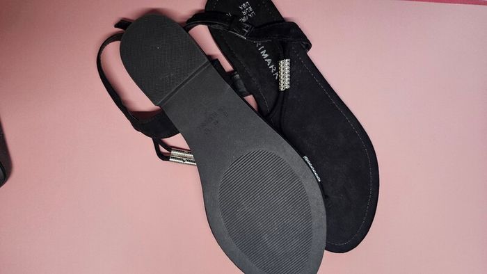 Black suede sandals