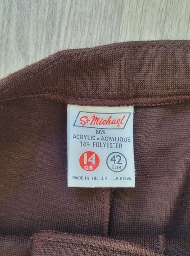 Vintage 1960s chocolate brown wide leg pleated trousers St Michael