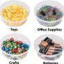 NEW | 25 Pack- 250ml / 8oz Round Stackable Plastic Food Container Set With Lids - Reusable Image 4