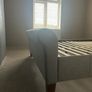 5ft kingsize sleigh bedframe . Grey fabric. Ez living bed Image 4