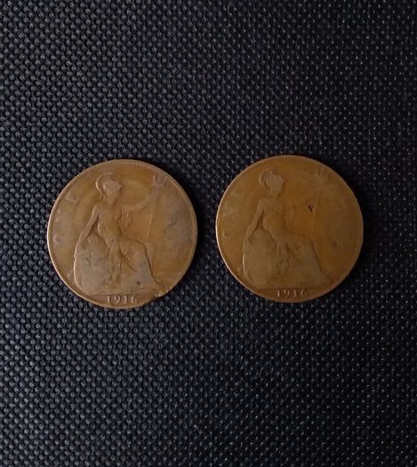 1916 Pennies , George V (2)