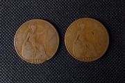 1916 Pennies , George V (2)