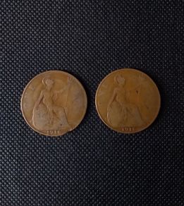 1916 Pennies , George V (2)