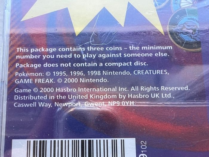 Pokemon 2000 Battling Coin Game Sealed box