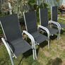 4 X Aluminium Garden Chairs Image 2