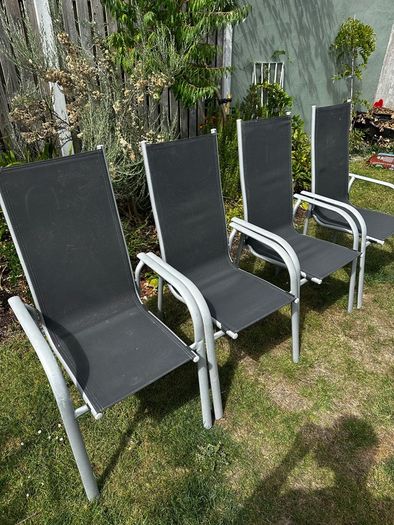 4 X Aluminium Garden Chairs