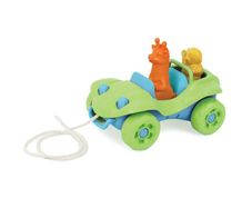 Green toys pull car