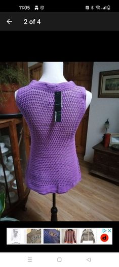 Lilac knitted top. New with tags.