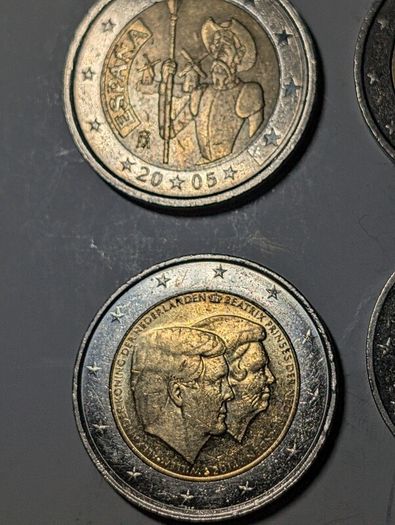 4 x 2 Euro Collectable coins