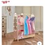 Dimples Wooden Dress-Up Rack with Light-Up Mirror Image 3