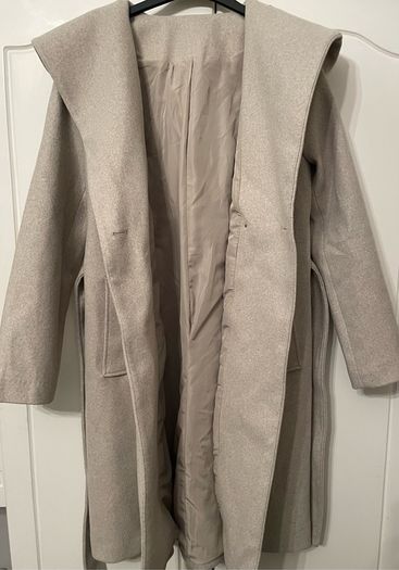 beige long coat