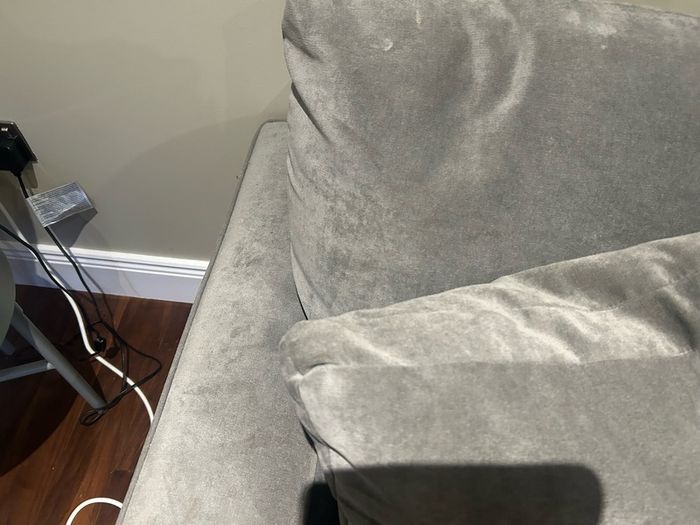 Grey Fabric 2 Seater Sofa For Sale
