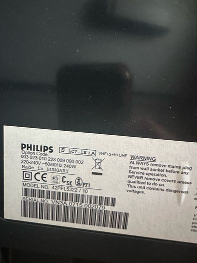 Philips 42" Flat screen TV