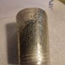 Antique Brass Glass Cup Original Old Hand Crafted Engraved Image 6