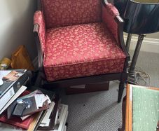 Beautiful upholstered armchair mahogany