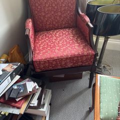Beautiful upholstered armchair mahogany