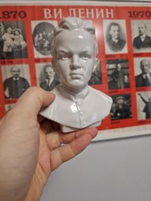 Lenin Vintage Soviet Russian Porcelain Bust of communist leader