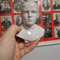 Lenin Vintage Soviet Russian Porcelain Bust of communist leader