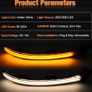 Dynamic LED Turn Signal Light Mirror Light for VW Golf Mk7, White & Amber Dual Colours Wing Mirror Indicator Light Replacement for VW Golf Mk7 7.5 7 Gti R (Smoked Lens) Image 4
