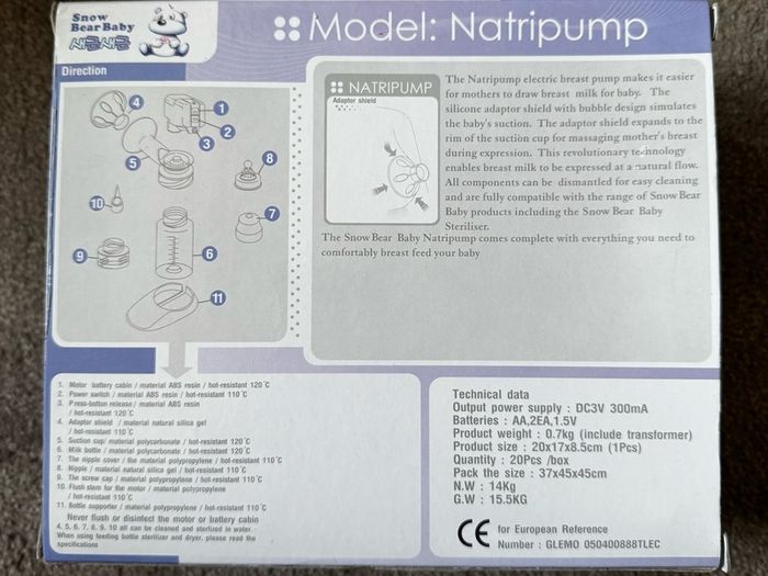 Snow Bear Baby Electric Breast Pump (Brand New in Box)