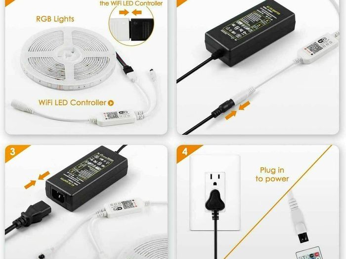 15M 10M  DIY 5050 SMD RGB LED Strip Lights Lamp + 44Key IR Remote Controller