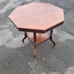 Edwardian table with a brilliant octagonal table top