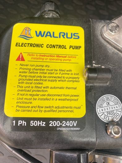 Water Pump Walrus High Pressure Water Pump