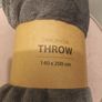 Charcoal Grey fleece throw Image 2