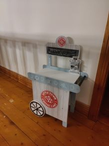 wooden coffee cart toy