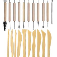 21 Pcs Clay Tools Sculpting Set Suitable for Air Dry Modeling Potter Beginners and DIY Pottery, Clay Sculpting Tools Ceramics for Sculpey Sculpting and Crafting and Carving, Shaping, Embossing