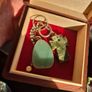 Vintage Irish Keyring with 2 Green Stones Image 7