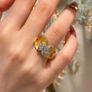 Crystal Statement Gold Tone Ring Image 4